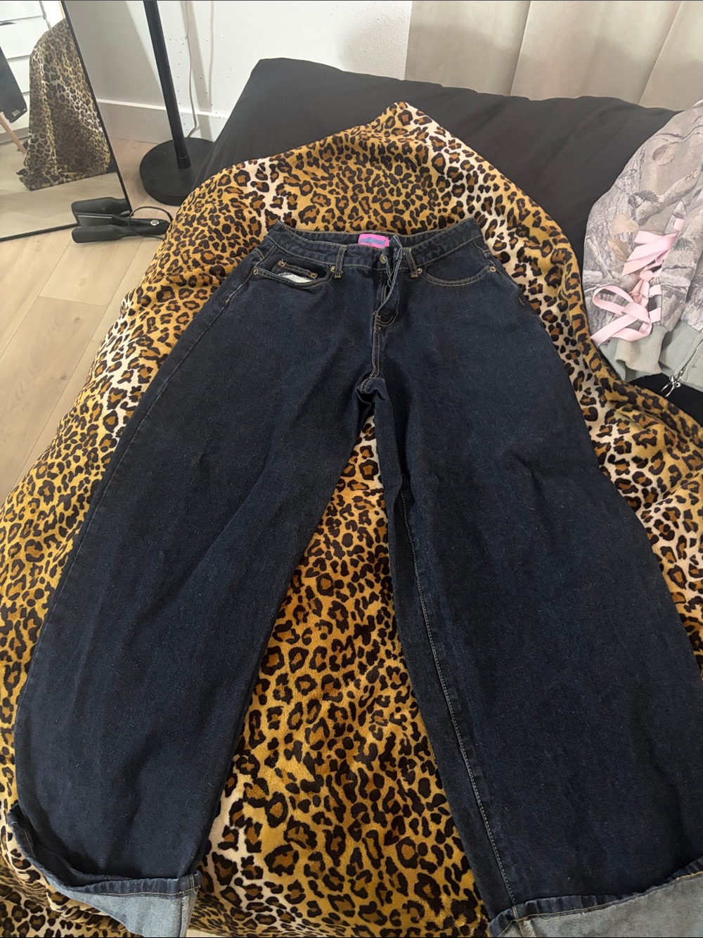 Classic High-Rise Wide Leg Jeans - Dark Indigo